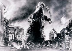 Godzilla Takes An Evening Stroll Meme Template