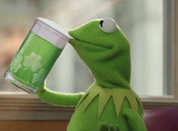 Kermit Green Beer Meme Template