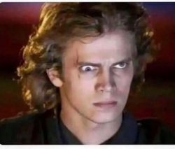 Anakin cross eyed Meme Template