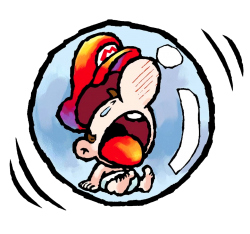 baby Mario Crying in the Bubble Meme Template