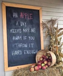 An apple a day Meme Template