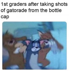 Shots from the Gatorade bottle cap Meme Template