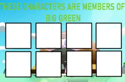Members of Big Green Meme Template