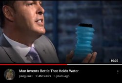 Man invents bottle that holds water Meme Template