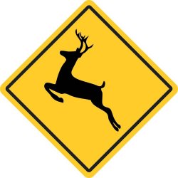 deer crossing sign Meme Template