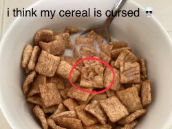 cursed cereal Meme Template