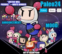 Paleo24's Bomberman Bros Annoucment Meme Template