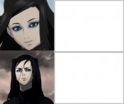 Ergo Proxy happy and angry Re-l Meme Template