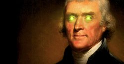 Jefferson Green Laser Eyes Meme Template