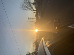 Sunset from a car window Meme Template