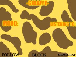 -giraffe- announcement template v.2 Meme Template