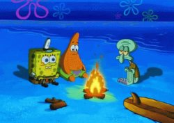 Spongebob Patrick Squiward Fire Meme Template