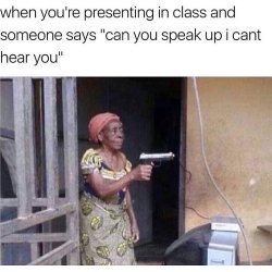 Presenting in class be like Meme Template
