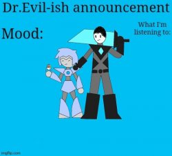 Dr.Evil-ish new announcement template Meme Template