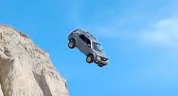 Car goes over cliff Meme Template