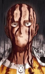 Serious Saitama in colour Meme Template