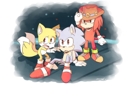 Sonic OVA redraw: The trio Meme Template