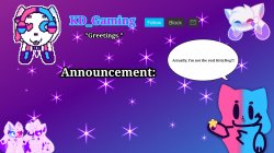 KD_Gaming Announcement Template Meme Template