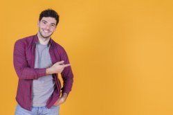 Smiling young man against a yellow backdrop Meme Template