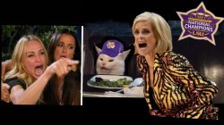 Smudge and Kim Mulkey LSU Meme Template