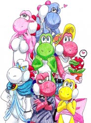 A Group of OC Female Yoshis Meme Template
