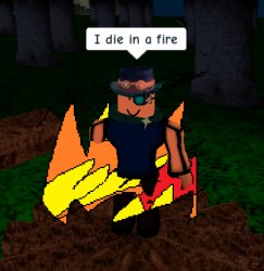 Roblox I die In a Fire Meme Template