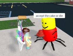 Accept the cake or die Meme Template