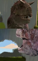 shrek five minutes (Carnotaurus Edition) Meme Template