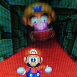 Mario running away from bowser Meme Template
