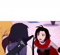 RWBY Ruby gets mad at Blake V9 Meme Template