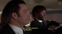 Le Big Mac Pulp Fiction Meme Template