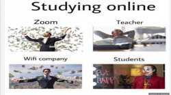 studing online be like Meme Template