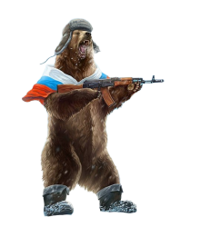 Slavic Soldier Bear Meme Template