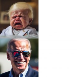 Baby Trump and Dark Brandon Meme Template