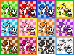 .:Colors of the Yoshi Rainbow:. Meme Template