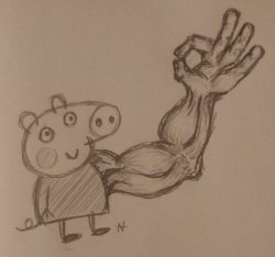 Buff arm pig Meme Template