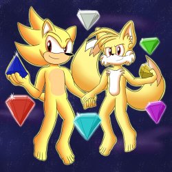 Commission super sonic and tails Meme Template