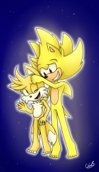 [COMMISSION] Boom Super Sonic and Tails- Noogie Meme Template