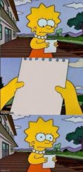 Lisa Simpson Train Note Three Panels Blank Note Meme Template