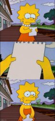 Lisa Reads Blank Note At Train Station Sharper Version Meme Template