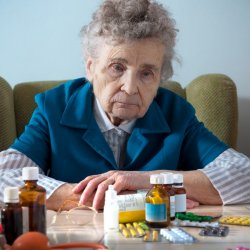 Old Lady Pills Meme Template