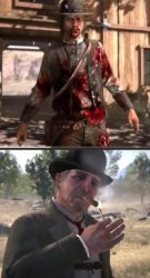 Red dead John Marston death Meme Template