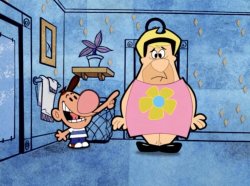 Fred Flintstone Dressed as Mandy Meme Template