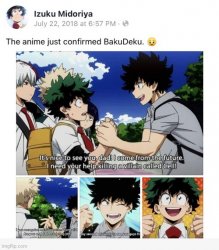 Bakudeku is official!! Meme Template