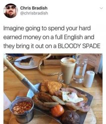 English Spade Breakfast. Meme Template