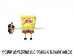 You Sponged Your Last Bob Meme Template