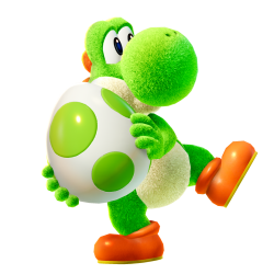 Green Yoshi with Egg Meme Template