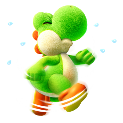 Green Yoshi Fluttering Jump Meme Template