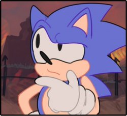thinking sonic Meme Template