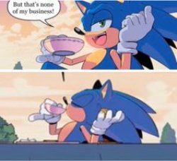 sonic but thats none of my business Meme Template
